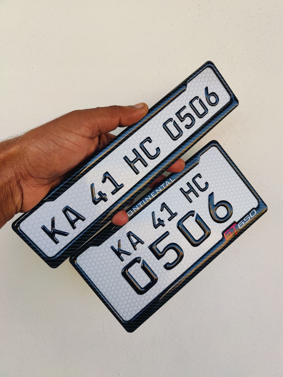 Buy stylish bike gel number plate online in India with smoked design