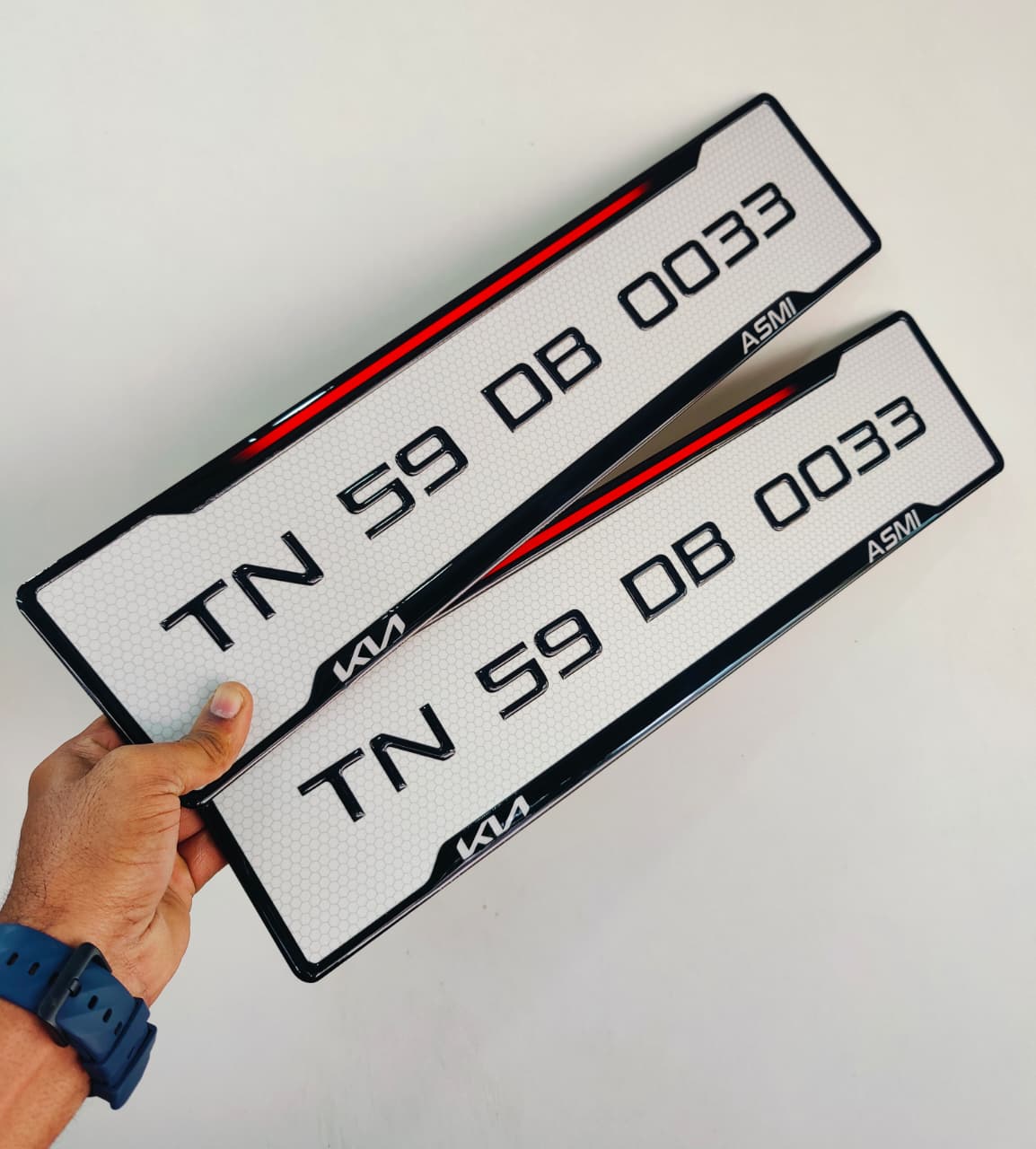 buy Custom luxury car number plate with 3D gel font in India